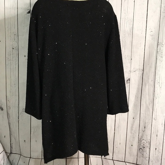 La Vanya long sparkly tunic sweater embellished Collar rhinestones - Picture 6 of 11